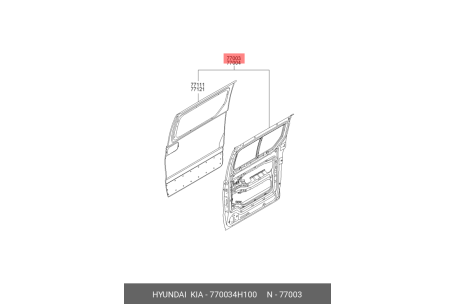 Puerta Corredera Derecha Abierta 2008 19 Hyundai H1 Original 770044H060