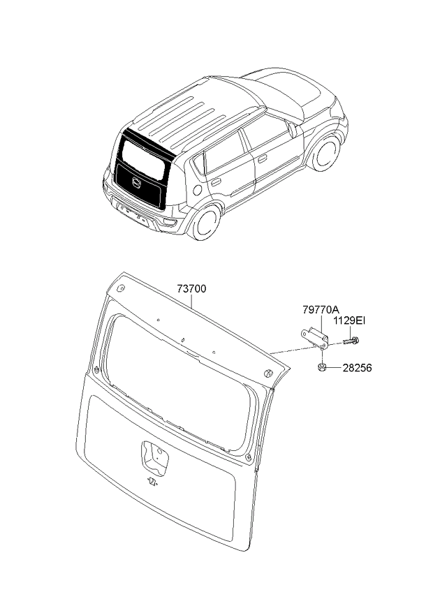 Portalon Kia Soul 737002K000